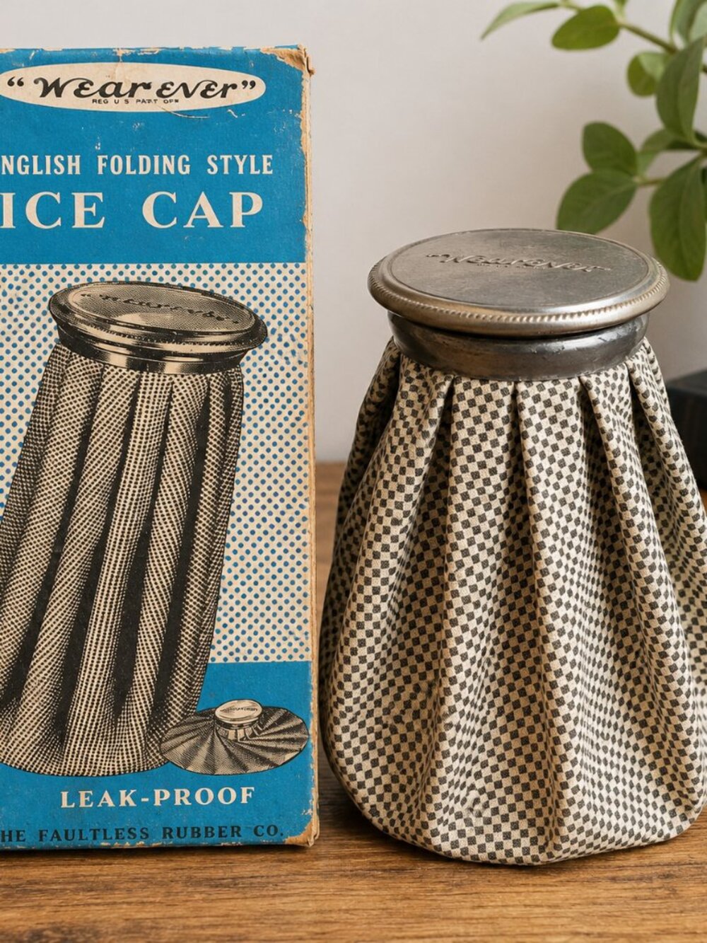 Vintage WearEver English Folding Style Ice Cap w/ Original Box